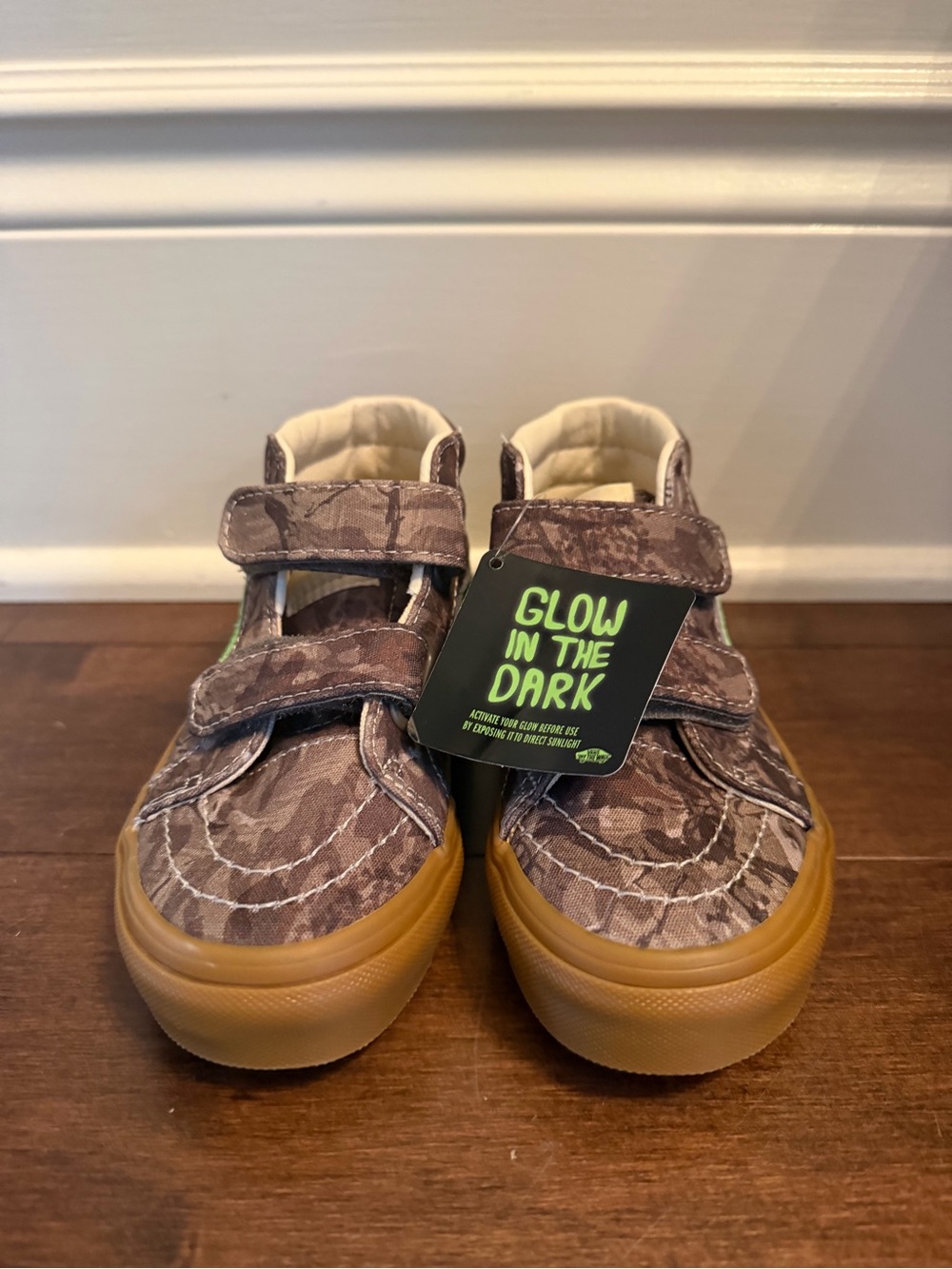 Vans Sk8-Mid Reissue V Camo Gecko Green — Kids 12.5